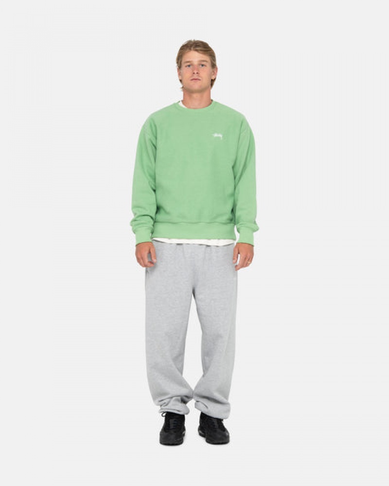 Stussy Stock Logo Crew Ženski Puloverji Zelene Slovenija | YBB-7482