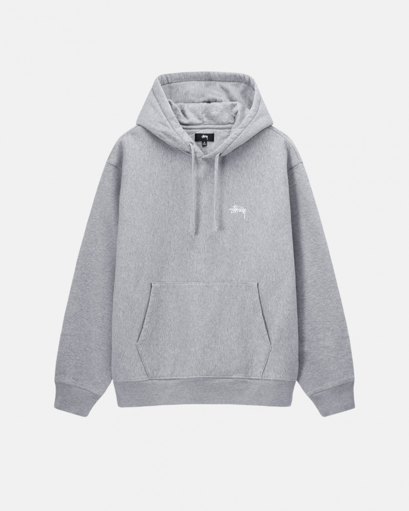 Stussy Stock Logo Hoodie Ženski Pulover s Kapuco Sive Slovenija | KWI-7385