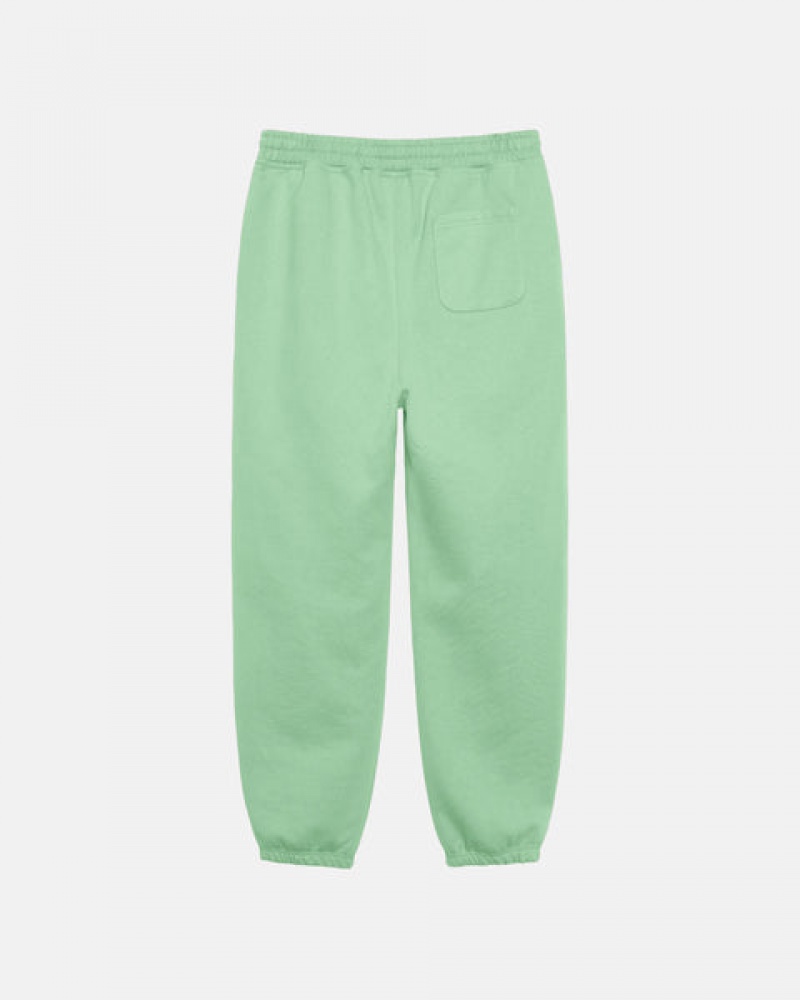 Stussy Stock Logo Sweatpant Moški Trenirke Zelene Slovenija | GWK-4574