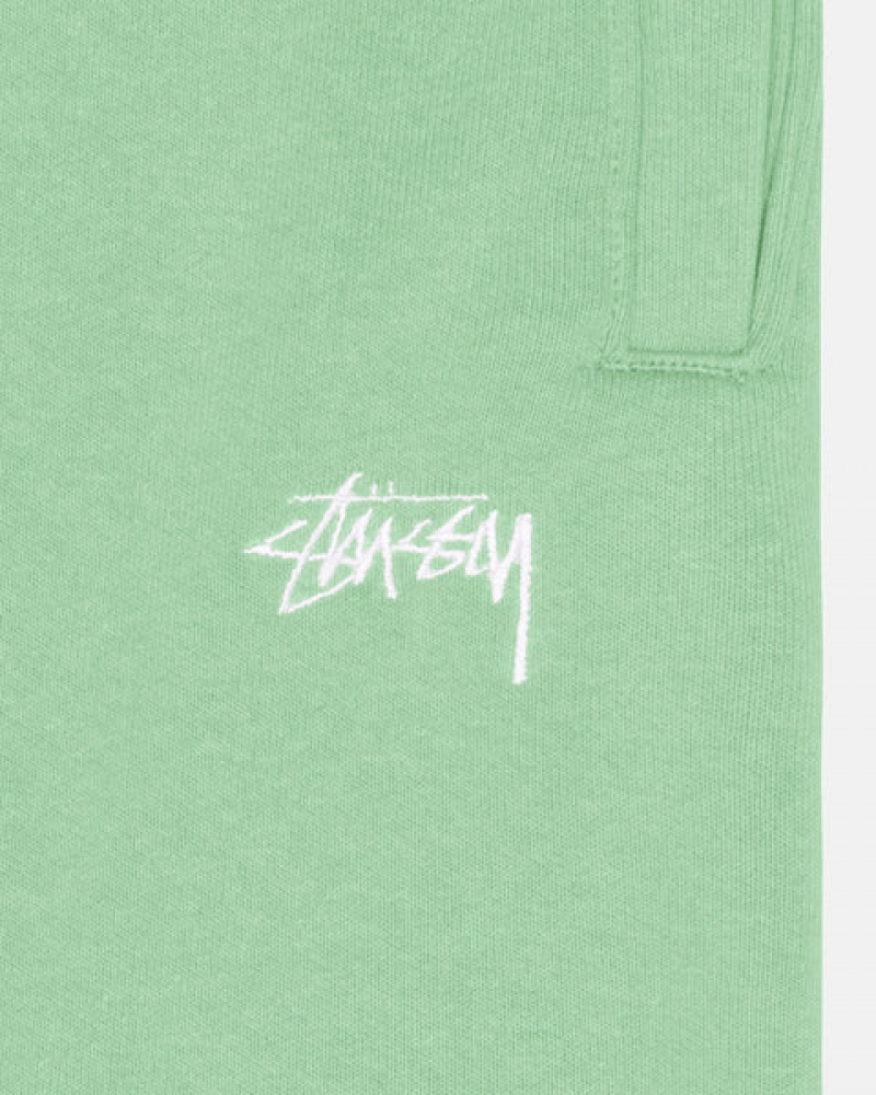 Stussy Stock Logo Sweatpant Moški Trenirke Zelene Slovenija | GWK-4574