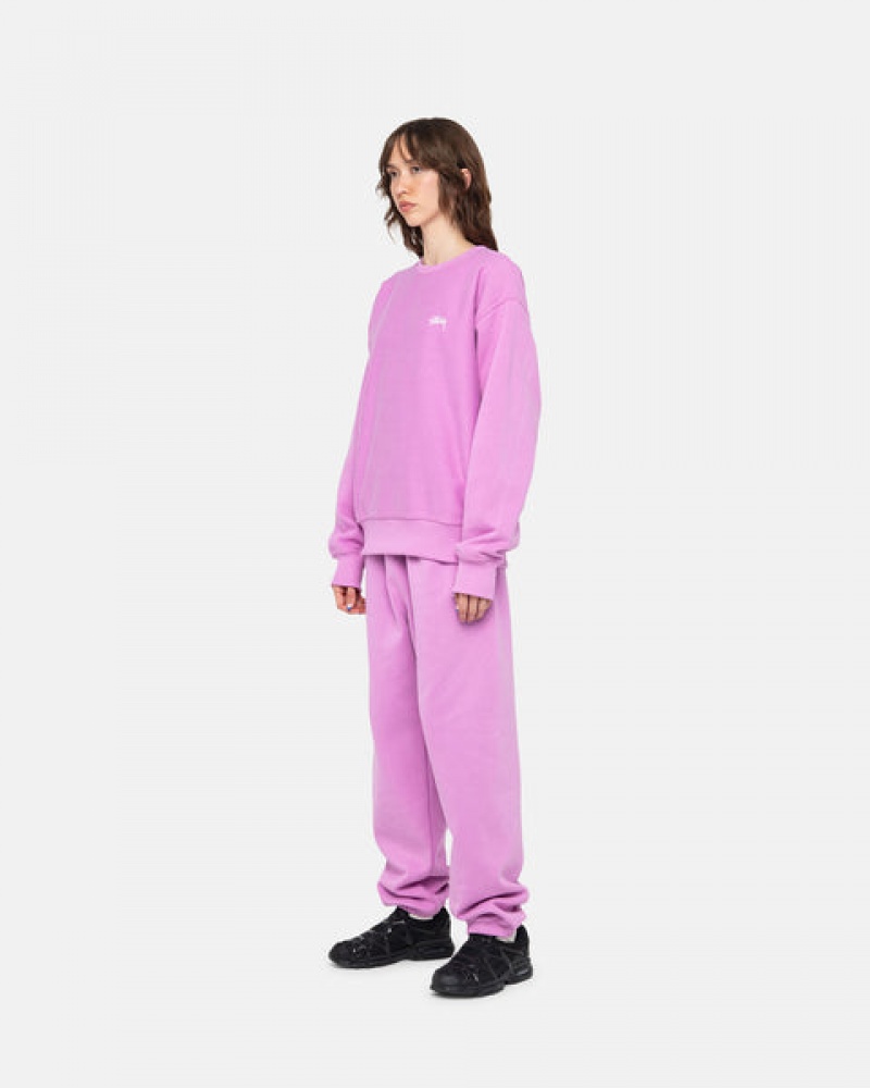 Stussy Stock Logo Sweatpant Moški Trenirke Vijolične Slovenija | UDI-3249