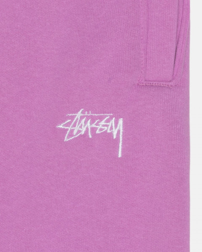 Stussy Stock Logo Sweatpant Moški Trenirke Vijolične Slovenija | UDI-3249