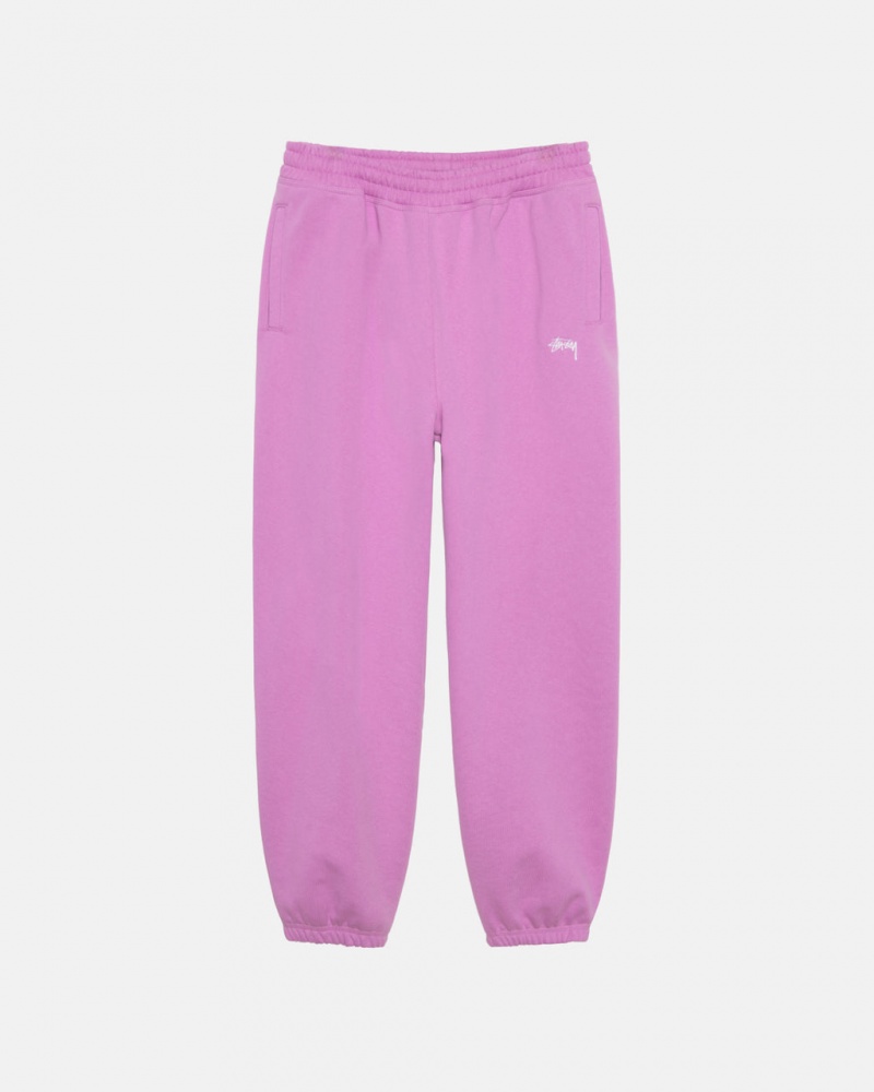 Stussy Stock Logo Sweatpant Moški Trenirke Vijolične Slovenija | UDI-3249