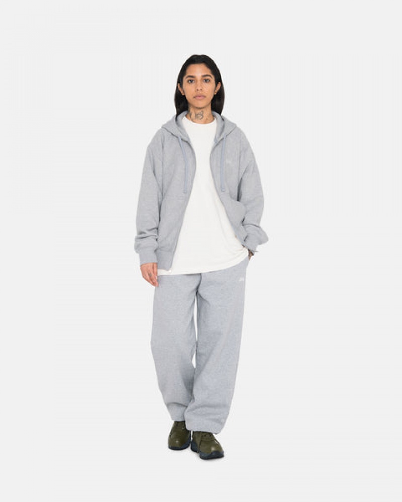 Stussy Stock Logo Sweatpant Ženski Trenirke Sive Slovenija | GWM-0525