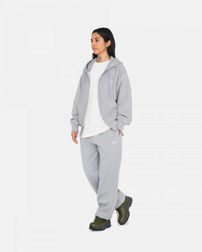 Stussy Stock Logo Sweatpant Ženski Trenirke Sive Slovenija | GWM-0525