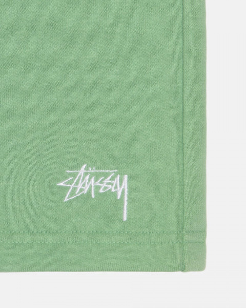 Stussy Stock Logo Sweatshort Moški Kratke Hlače Zelene Slovenija | NYY-3083