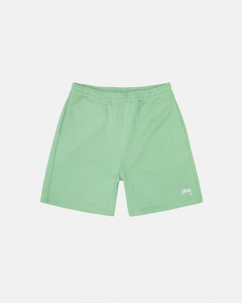 Stussy Stock Logo Sweatshort Moški Kratke Hlače Zelene Slovenija | NYY-3083