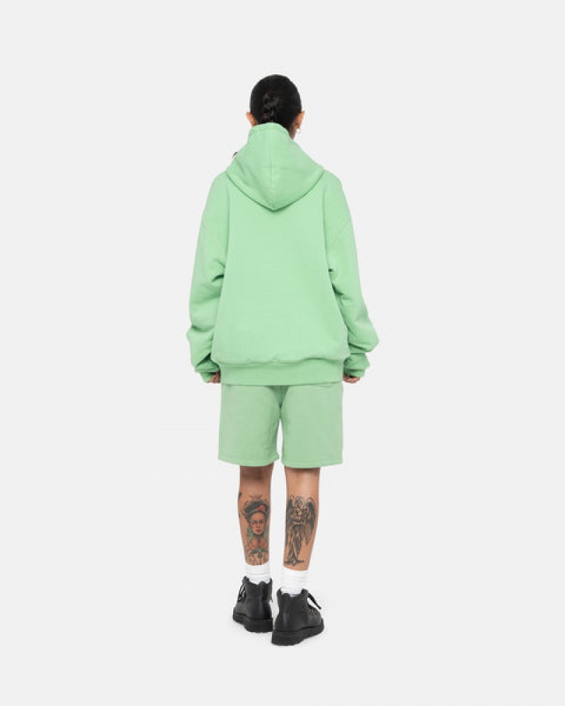 Stussy Stock Logo Sweatshort Moški Kratke Trenirke Zelene Slovenija | LUX-7330