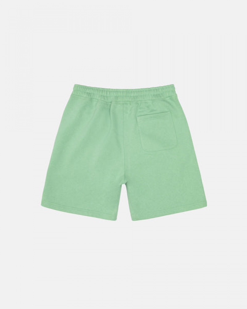 Stussy Stock Logo Sweatshort Moški Kratke Trenirke Zelene Slovenija | LUX-7330