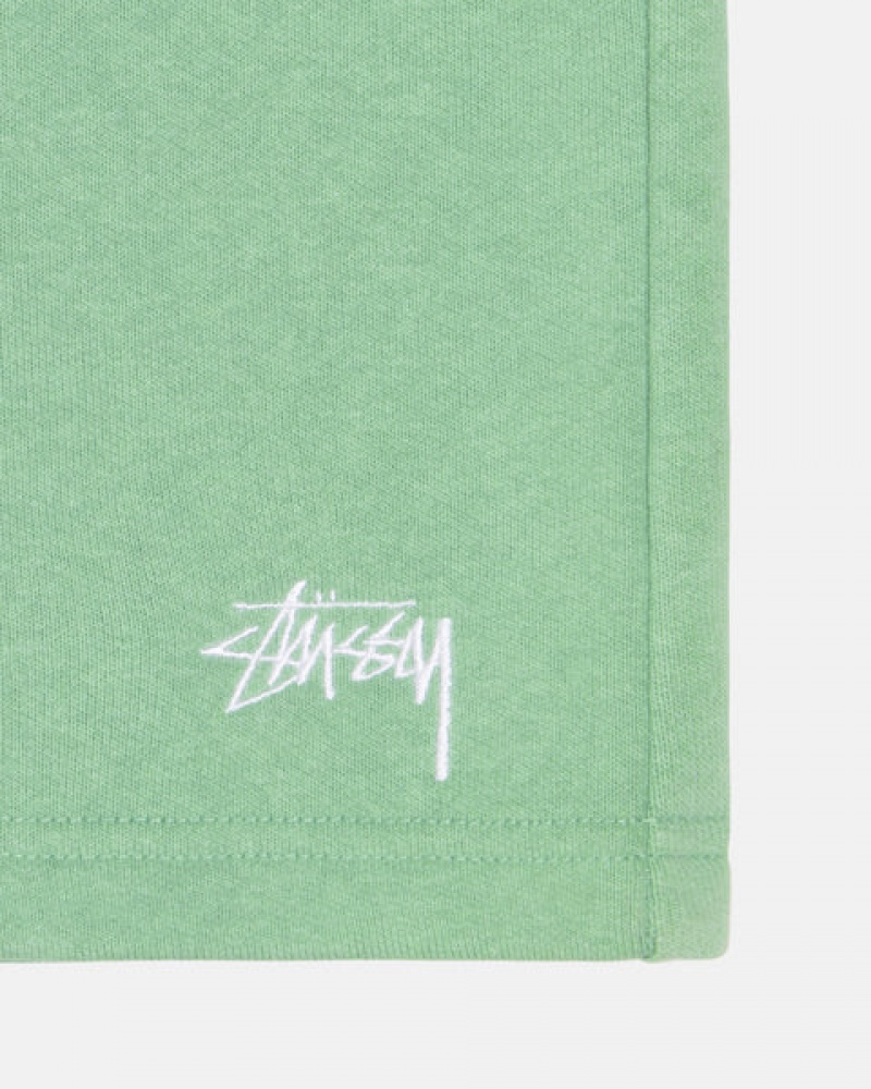 Stussy Stock Logo Sweatshort Moški Kratke Trenirke Zelene Slovenija | LUX-7330