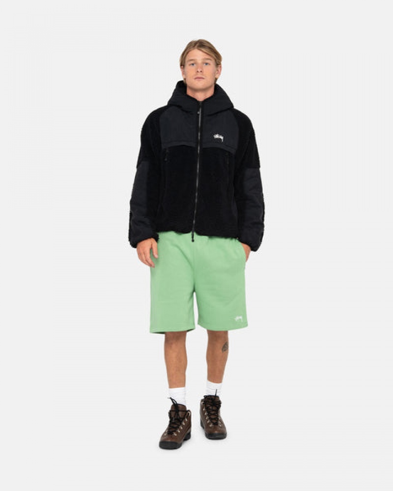 Stussy Stock Logo Sweatshort Moški Kratke Trenirke Zelene Slovenija | LUX-7330