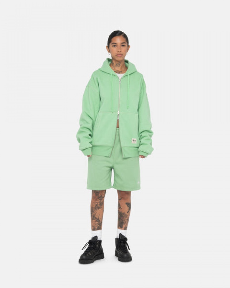 Stussy Stock Logo Sweatshort Moški Kratke Trenirke Zelene Slovenija | LUX-7330