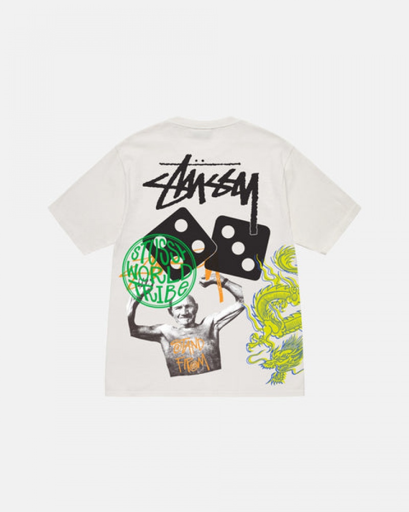 Stussy Strike Pigment Dyed Tee Moški T Shirt Bež Slovenija | KMI-9524