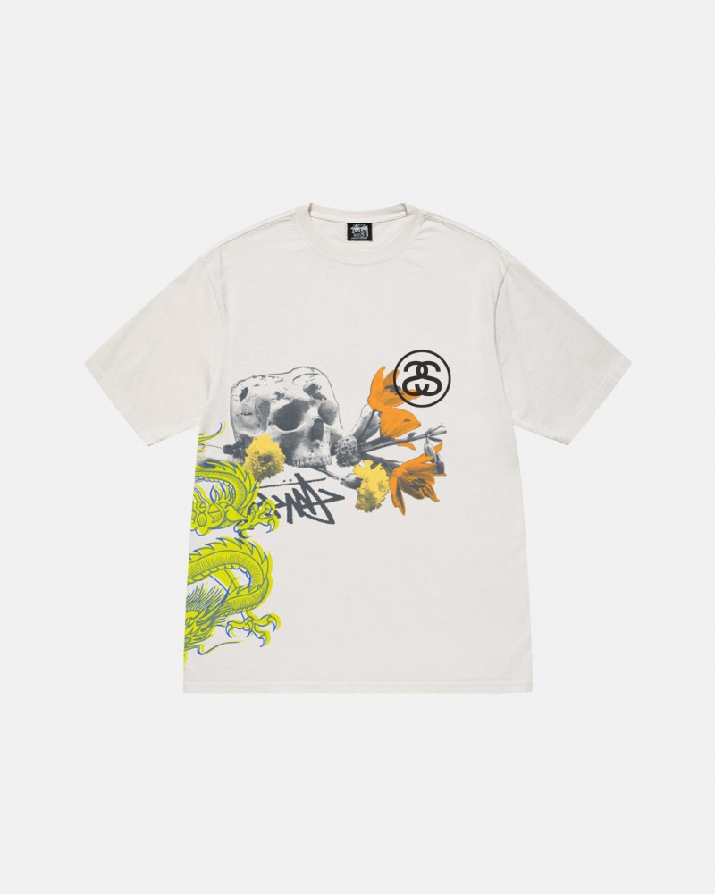 Stussy Strike Pigment Dyed Tee Moški T Shirt Bež Slovenija | KMI-9524