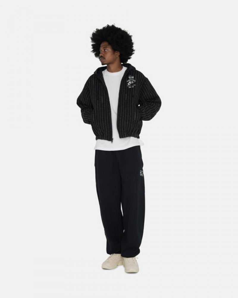 Stussy Stone Wash Fleece Pant Moški Trenirke Črne Slovenija | FNB-0971