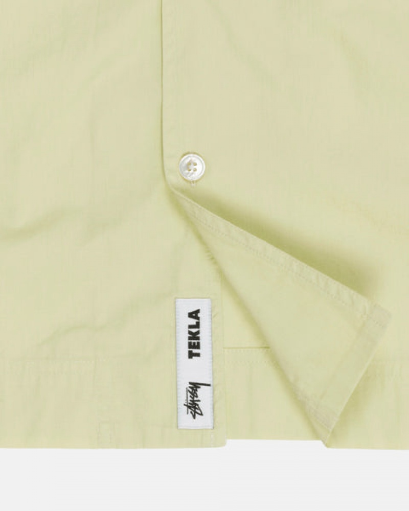 Stussy Tekla Poplin Pyjama Shirt Moški Srajce Svetlo Zelene Slovenija | OWB-4306