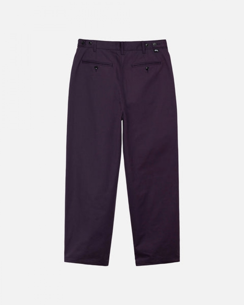 Stussy Twill Volume Naguban Trouser Moški Hlače Vijolične Slovenija | QYV-3897