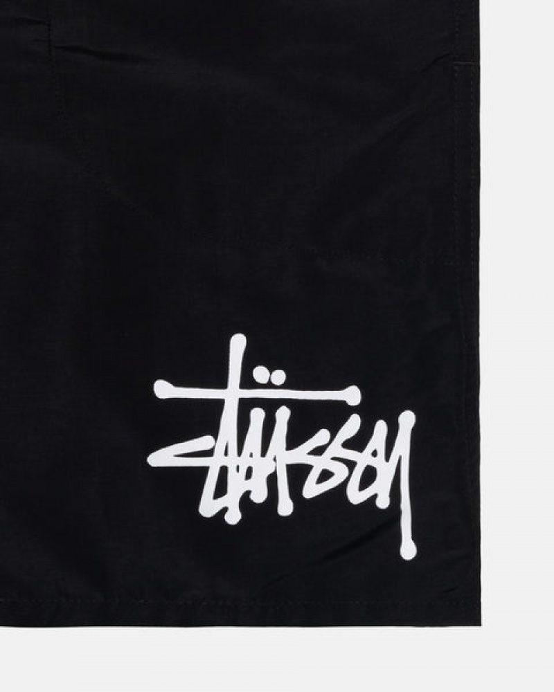 Stussy Water Short Big Basic Moški Kratke Hlače Črne Slovenija | AMG-5105