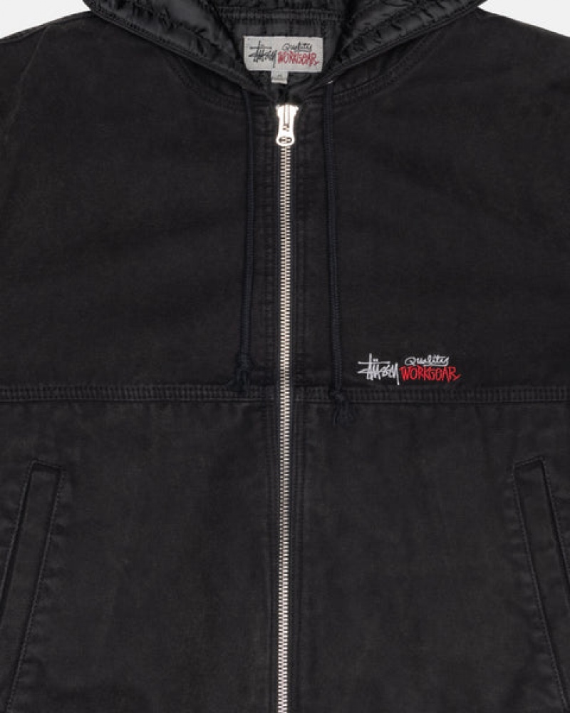 Stussy Work Jacket Insulated Canvas Moški Jakne Črne Slovenija | OBQ-1660