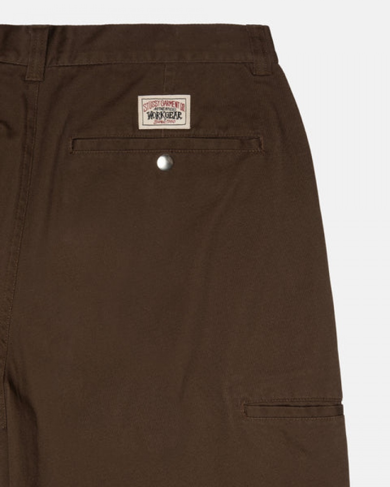 Stussy Workgear Trouser Twill Moški Hlače Rjave Slovenija | ZLE-3969