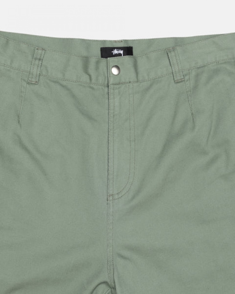 Stussy Workgear Trouser Twill Moški Hlače Zelene Slovenija | YPX-7832