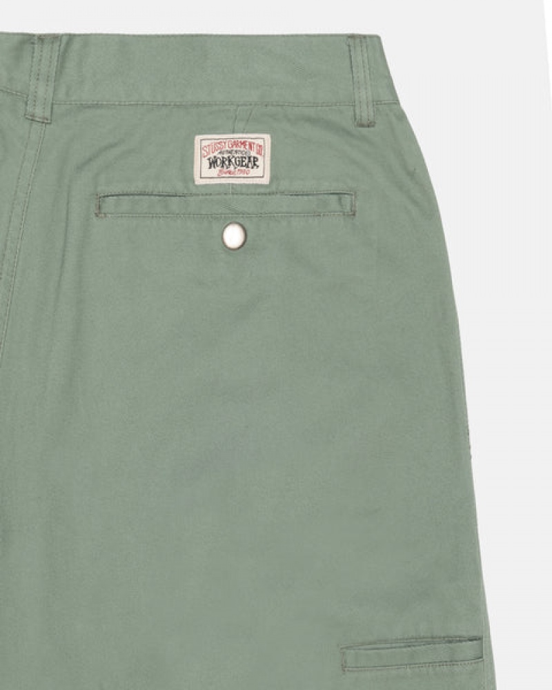 Stussy Workgear Trouser Twill Moški Hlače Zelene Slovenija | YPX-7832