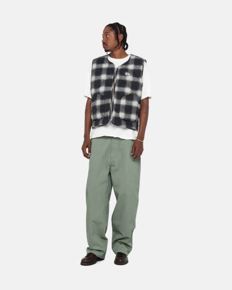 Stussy Workgear Trouser Twill Moški Hlače Zelene Slovenija | YPX-7832