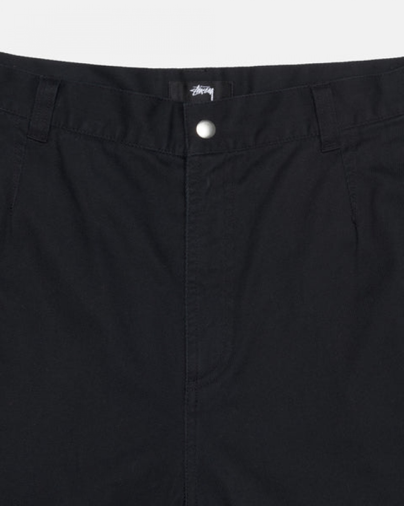 Stussy Workgear Trouser Twill Ženski Hlače Črne Slovenija | RCH-3072